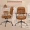 Height Adjustable Upholstered Office Chair with Cushioned Back and 5-Rolling Casters